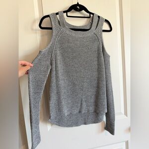 Hollister Off-the-Shoulder Gray Sweater